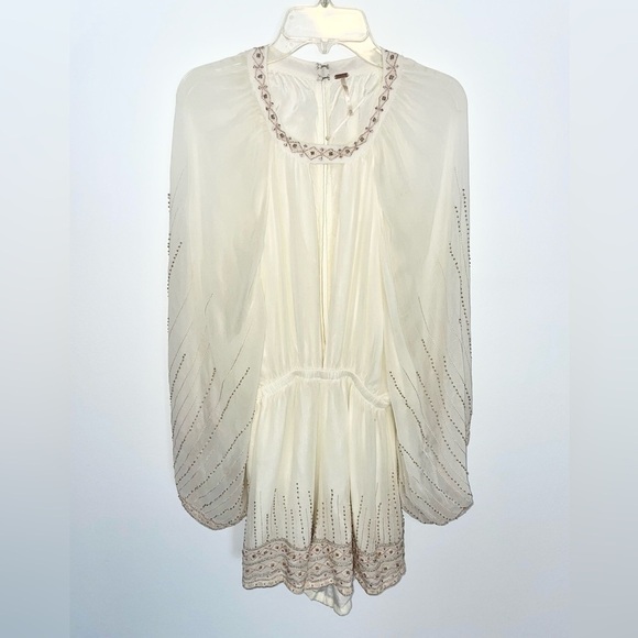 Free People Beaded Romper XS - Picture 1 of 12